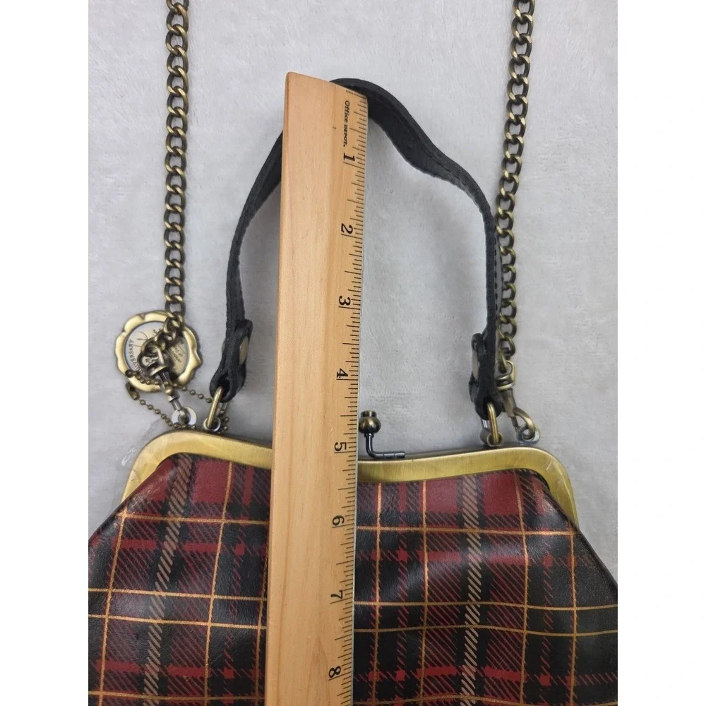PATRICIA NASH LAUREANA Tartan Frame Bag Plaid Kisslock 10th Anniv Chain Strap‎
